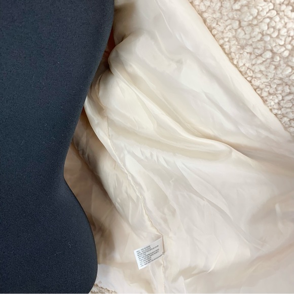 Knox Rose~Women’s Cream Sherpa/Teddy Snap‎ Front Collared Jacket/Coat~Sz S - Picture 11 of 14